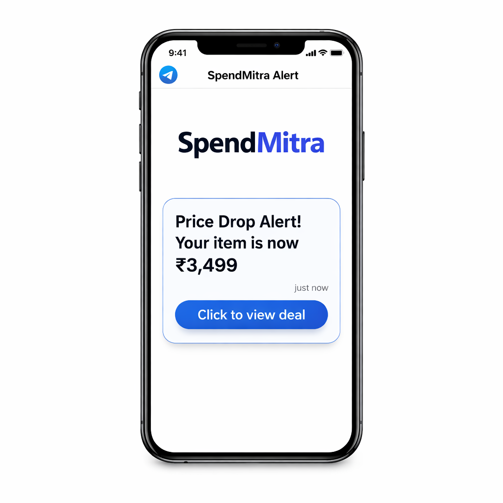 SpendMitra Telegram Bot instant price drop notification